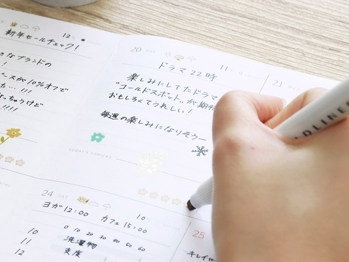 B6ウィークリーブロック ダイアリー 趣味 ログ 記録 アイデア