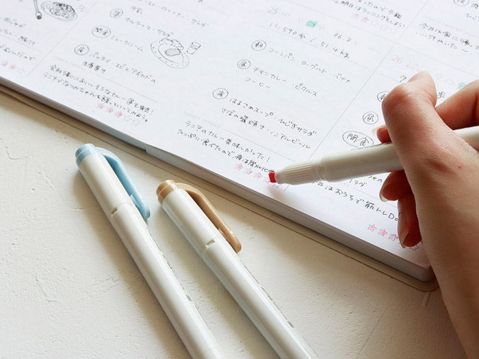 B6ウィークリーブロック ダイアリー 体調管理 記録 日記