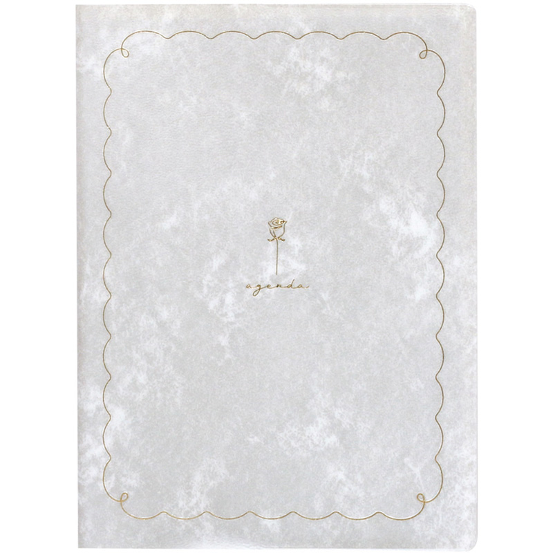 B6ウィークリーブロック ダイアリー ローズ グレー