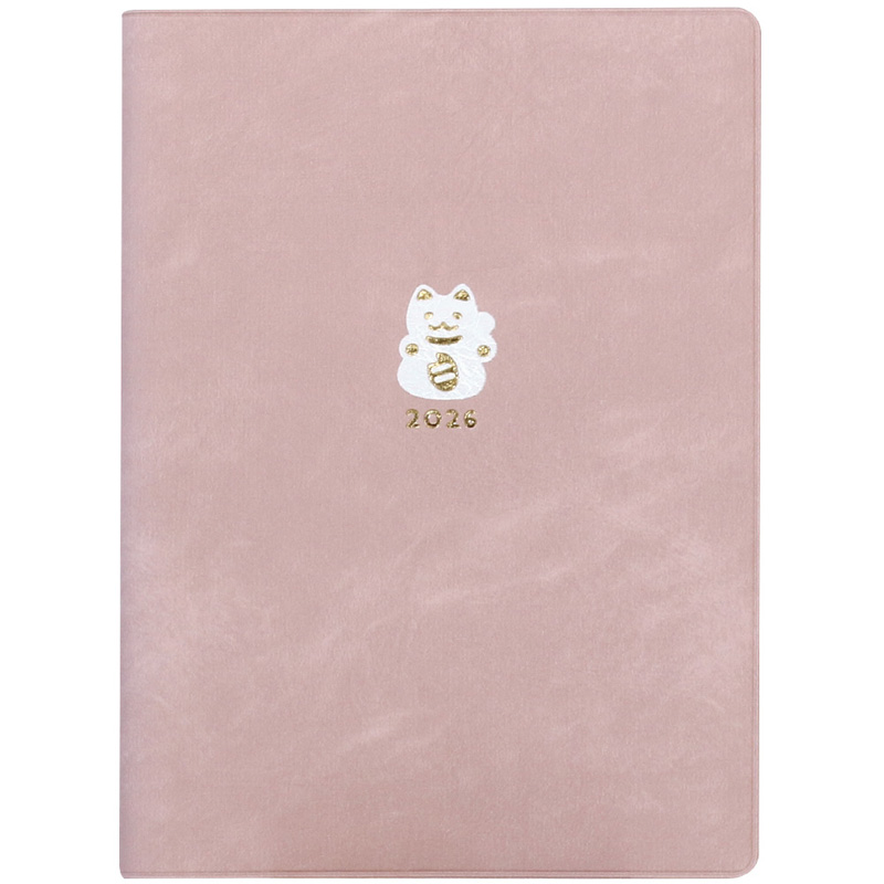 B6ウィークリーブロック ダイアリー まねきねこ ピンク