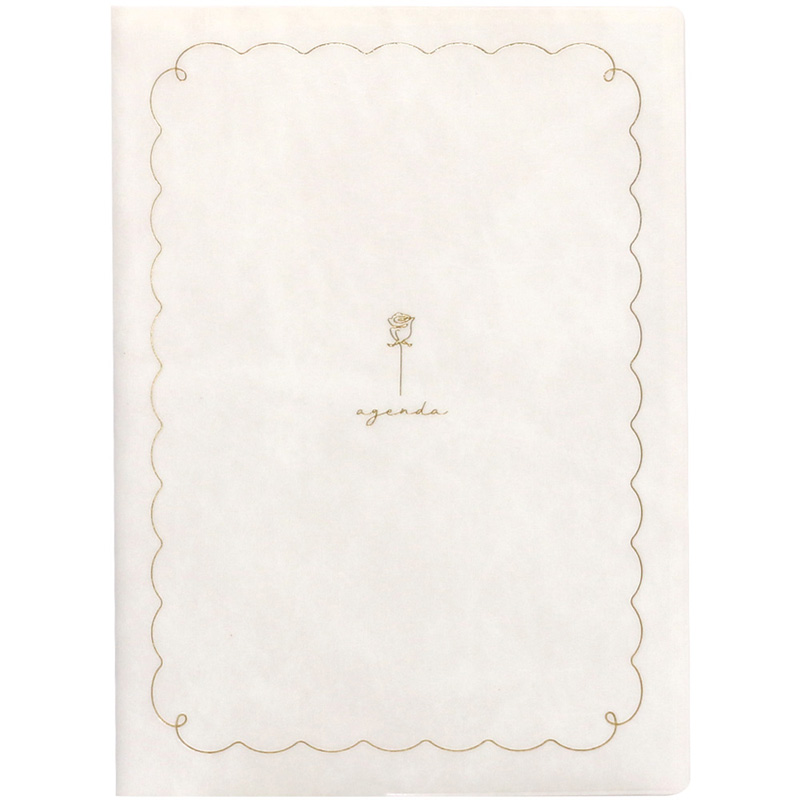 B6ウィークリーブロック ダイアリー ローズ ホワイト