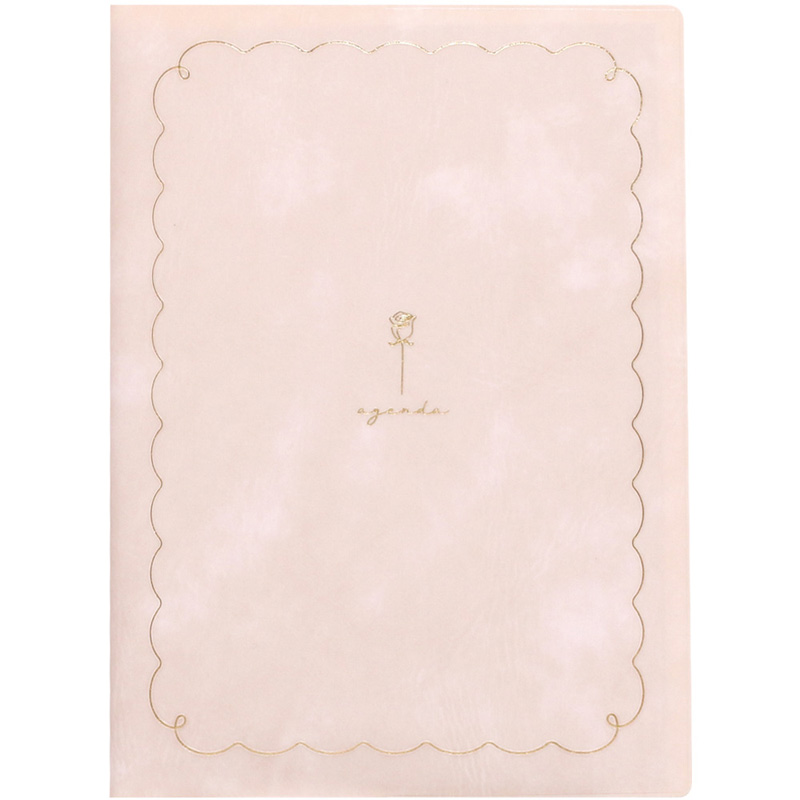 B6ウィークリーブロック ダイアリー ローズ ピンク